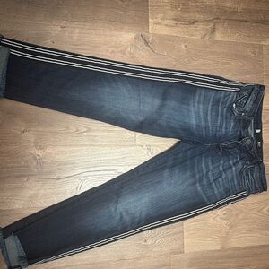 Kut from the Kloth Dark Blue Reese Ankle  Straight Leg Jeans